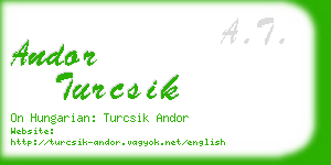 andor turcsik business card